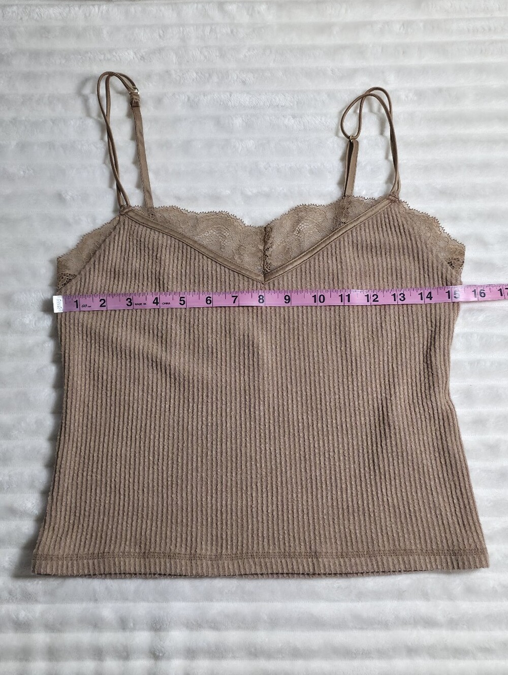 Set Abercrombie & Fitch Sleepwear Pajama Set, Medium, Tan, Sweatpants, Camisole - Picture 2 of 10